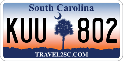 SC license plate KUU802