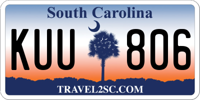 SC license plate KUU806