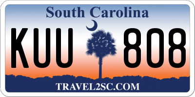 SC license plate KUU808
