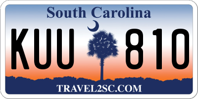 SC license plate KUU810