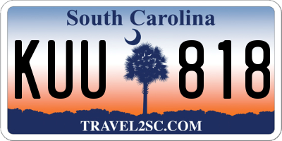 SC license plate KUU818