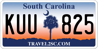 SC license plate KUU825
