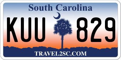 SC license plate KUU829