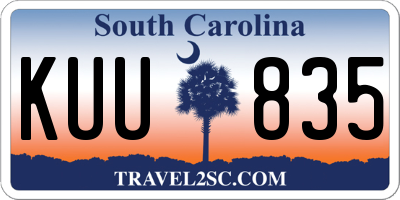 SC license plate KUU835