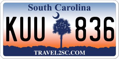 SC license plate KUU836
