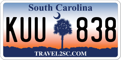 SC license plate KUU838