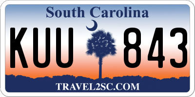 SC license plate KUU843