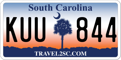 SC license plate KUU844