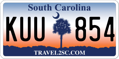 SC license plate KUU854