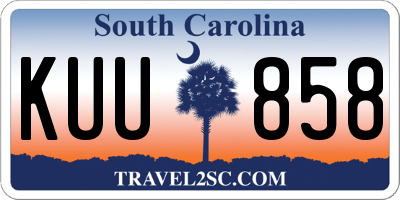 SC license plate KUU858