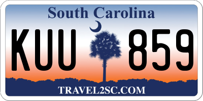 SC license plate KUU859
