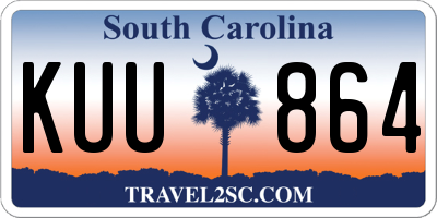 SC license plate KUU864