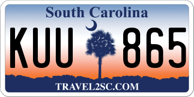 SC license plate KUU865