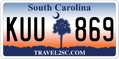 SC license plate KUU869