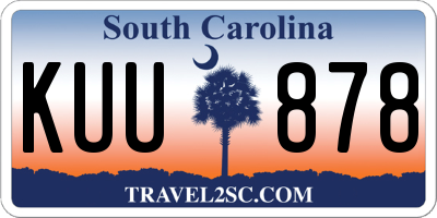 SC license plate KUU878