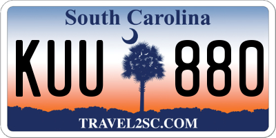 SC license plate KUU880