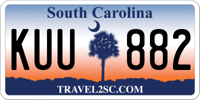 SC license plate KUU882