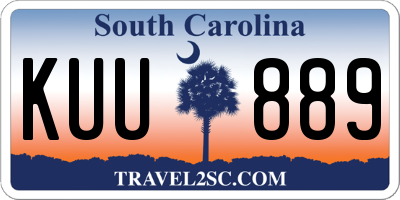 SC license plate KUU889