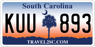 SC license plate KUU893