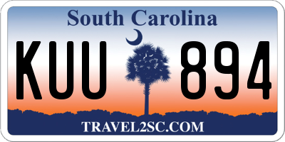 SC license plate KUU894