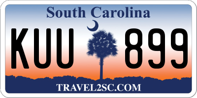 SC license plate KUU899