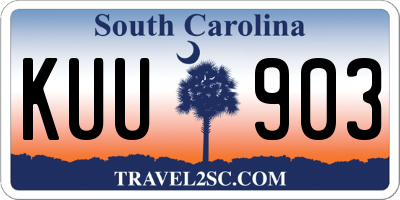 SC license plate KUU903