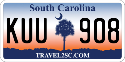 SC license plate KUU908