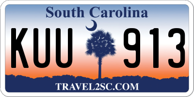 SC license plate KUU913