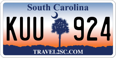 SC license plate KUU924