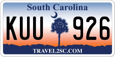 SC license plate KUU926