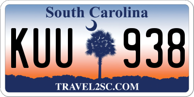 SC license plate KUU938