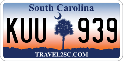 SC license plate KUU939