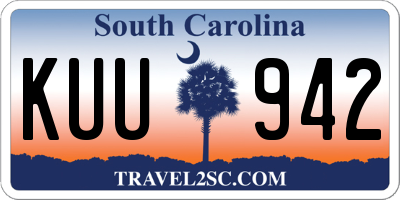 SC license plate KUU942
