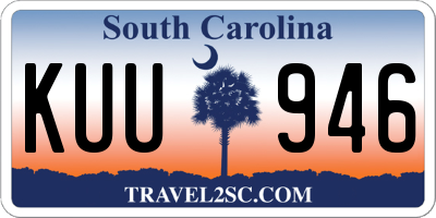 SC license plate KUU946