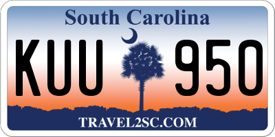SC license plate KUU950