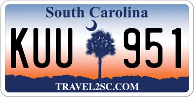 SC license plate KUU951