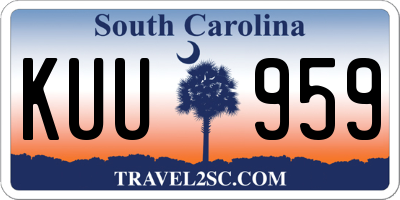 SC license plate KUU959
