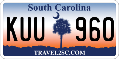 SC license plate KUU960