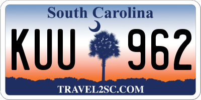 SC license plate KUU962