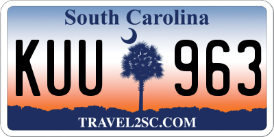 SC license plate KUU963