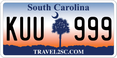 SC license plate KUU999