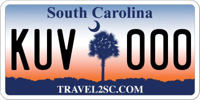 SC license plate KUV000