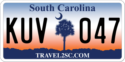 SC license plate KUV047