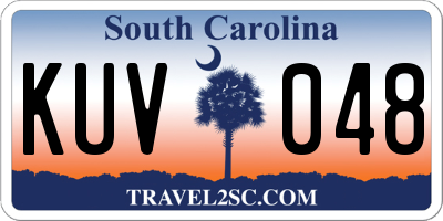 SC license plate KUV048
