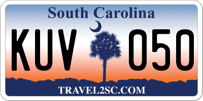 SC license plate KUV050
