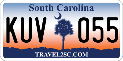 SC license plate KUV055