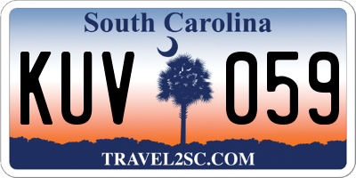 SC license plate KUV059