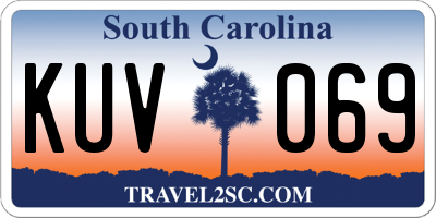 SC license plate KUV069