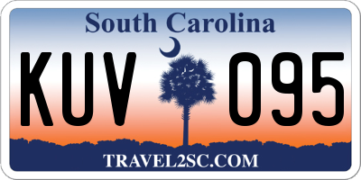 SC license plate KUV095
