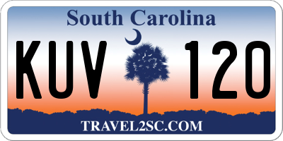 SC license plate KUV120